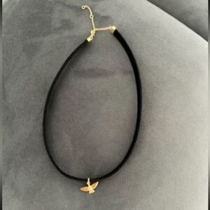 Choker in pure gold 18K and Velvelt necklace.